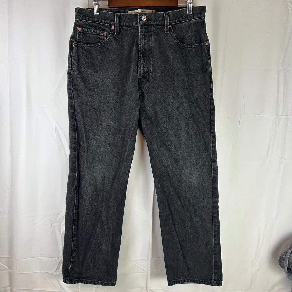 Levi's 505 Regular Fit Jeans Mens 36x29 Black‎ Straight Leg Denim VTG Y2K